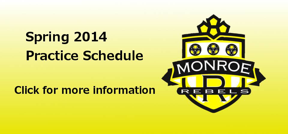 Practice Schedule Spring 2014